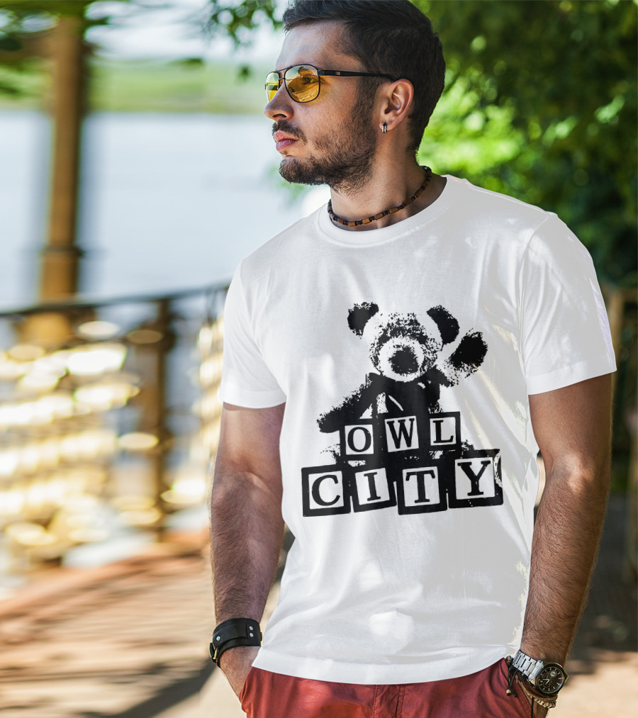 Owl City Teddy Bear Blocks T-Shirt