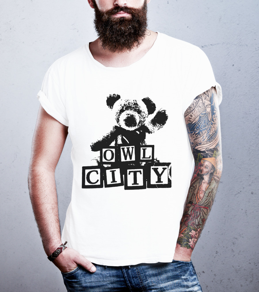 Owl City Teddy Bear Blocks T-Shirt