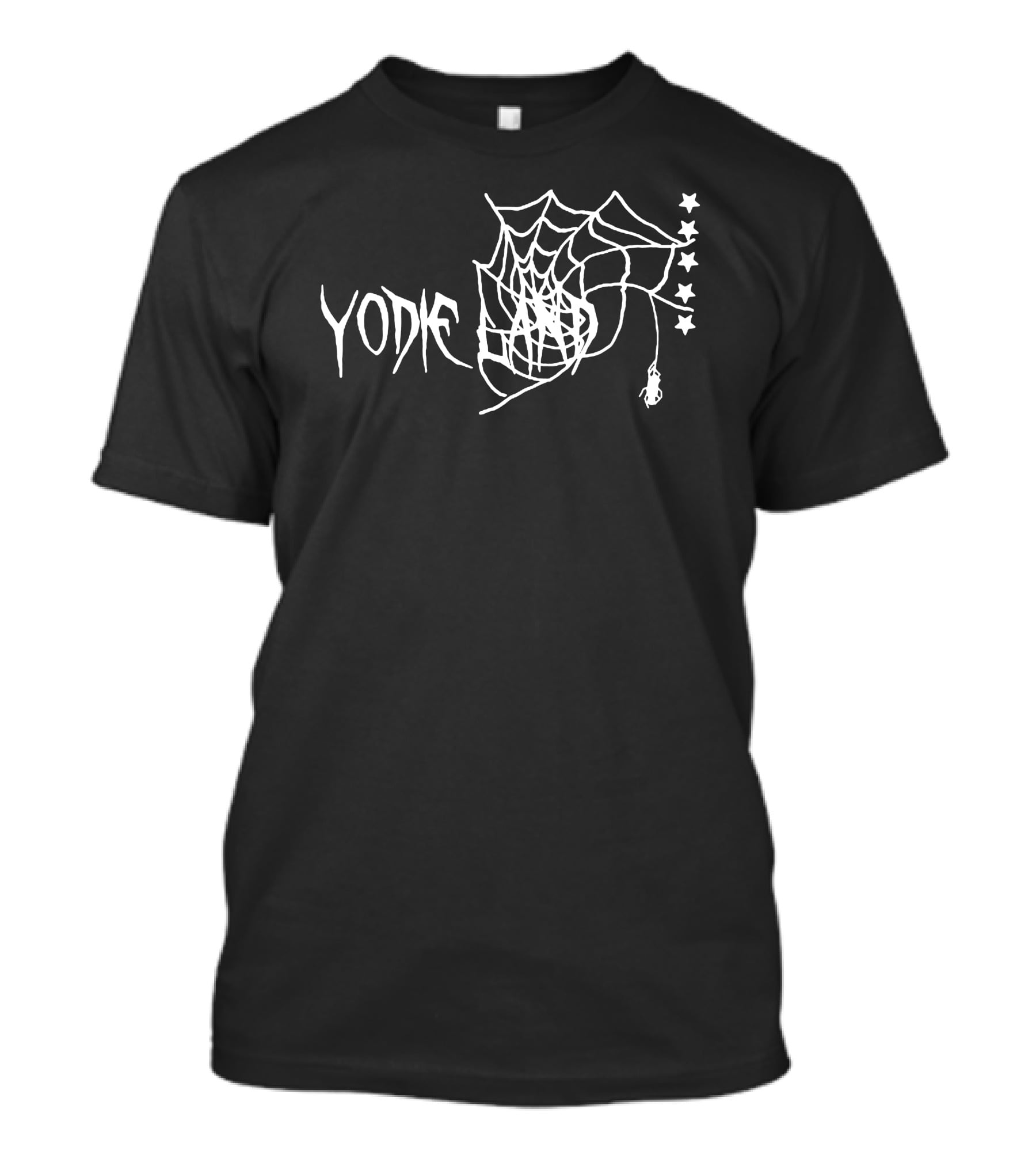 Yodie Land Spider Web Stars Black White T-Shirt