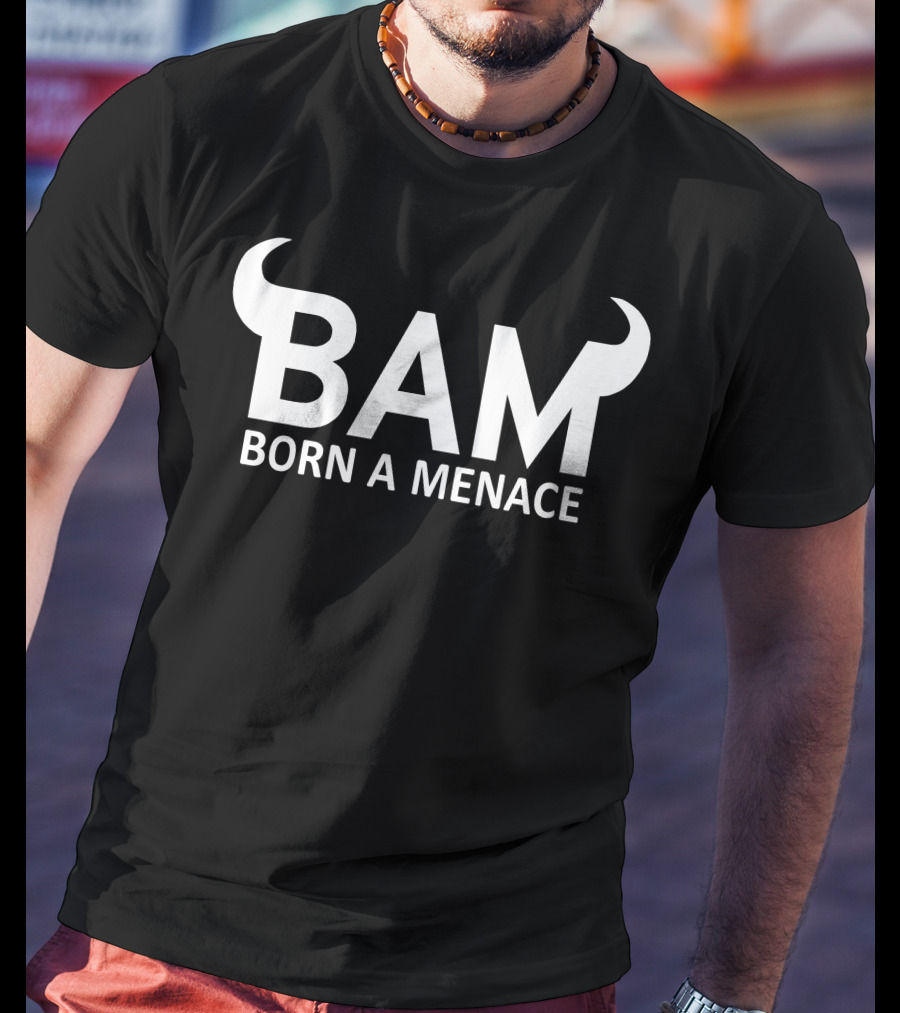 BAM Born A Menace Bull Horns T-Shirt