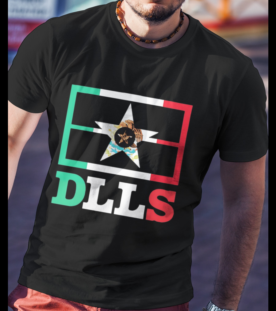 Dallas Cowboys DLLS Mexico Flag Star Heritage Pride T-Shirt