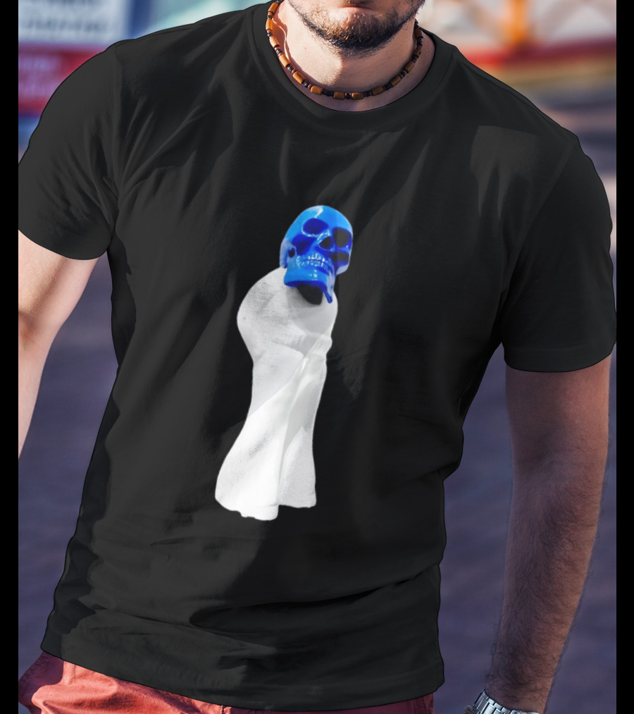 Jack White Frozen Charlotte Blue Skull Modern Gothic T-Shirt