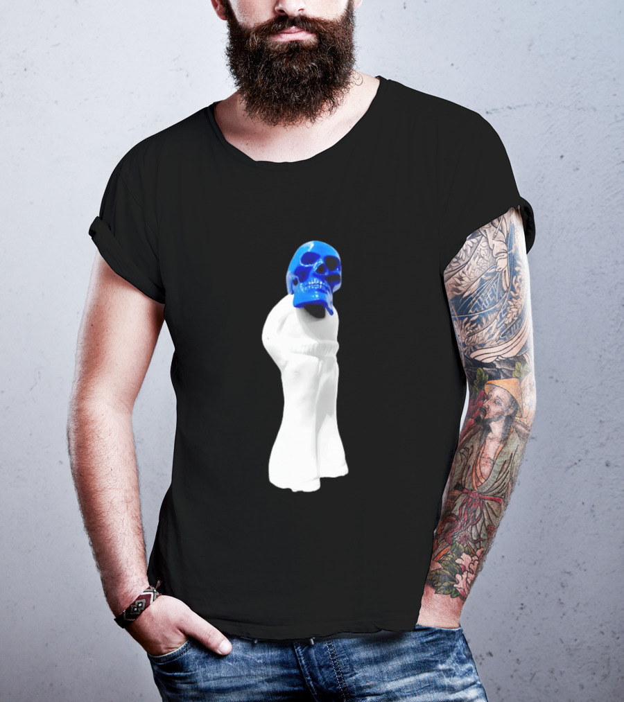 Jack White Frozen Charlotte Blue Skull Modern Gothic T-Shirt