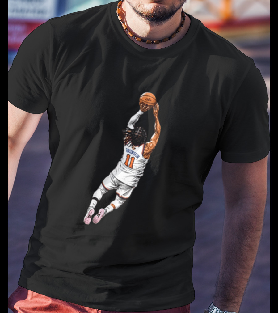 Jalen Brunson Dunking Action New York Knicks Basketball 11 Jersey T-Shirt