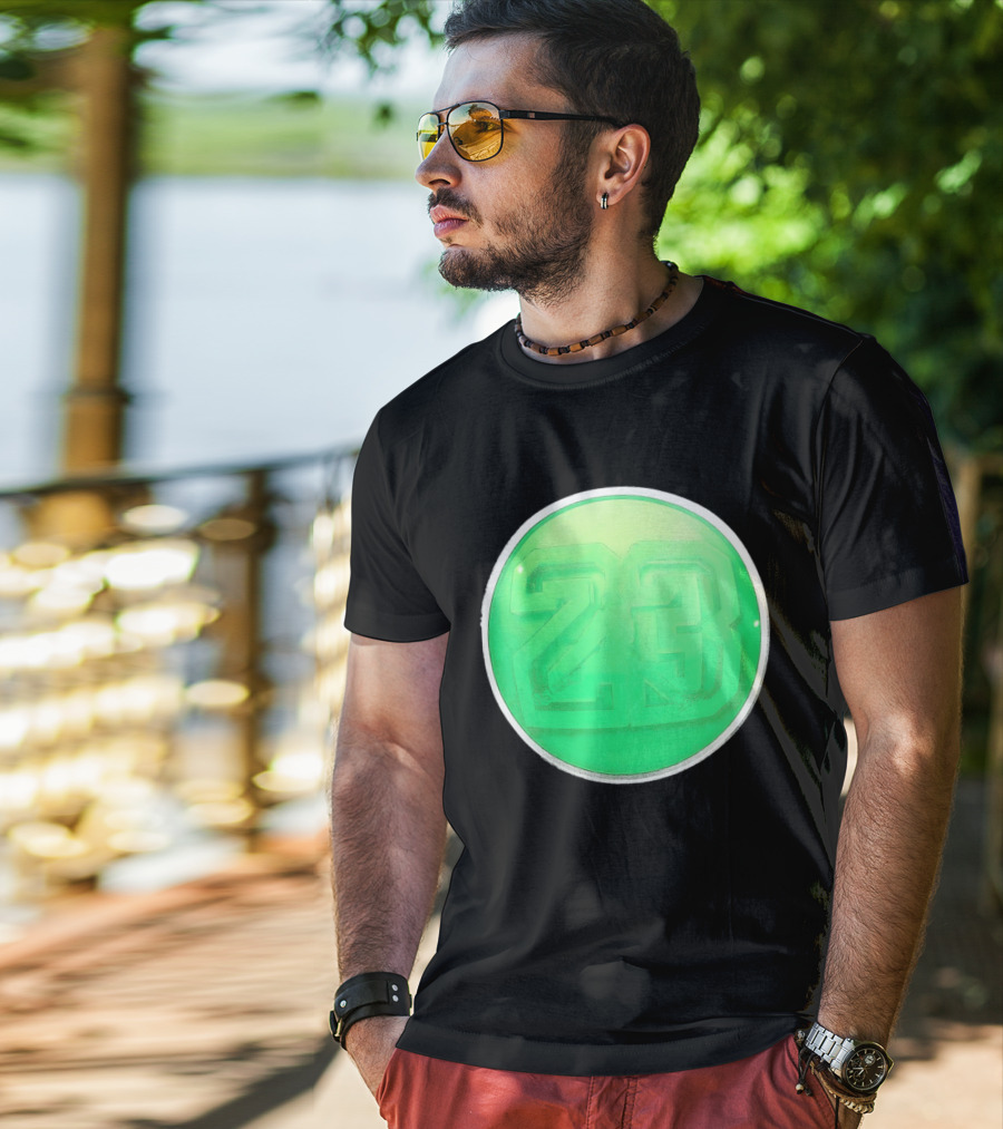 Michael Jordan 23 Green Basketball T-Shirt