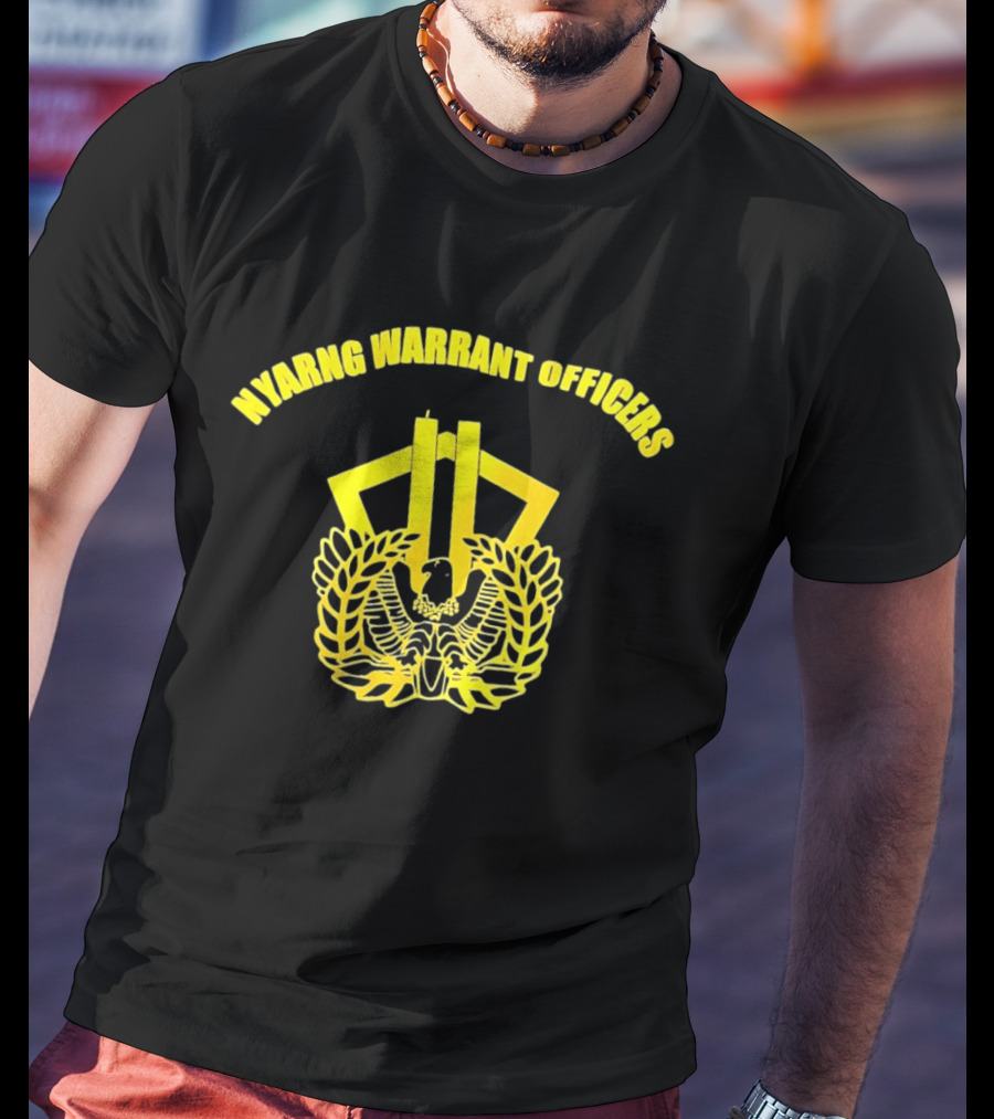 NYARNG Warrant Officers New York Army National Guard Emblem Featuring Twin Towers And Eagle T-Shirt