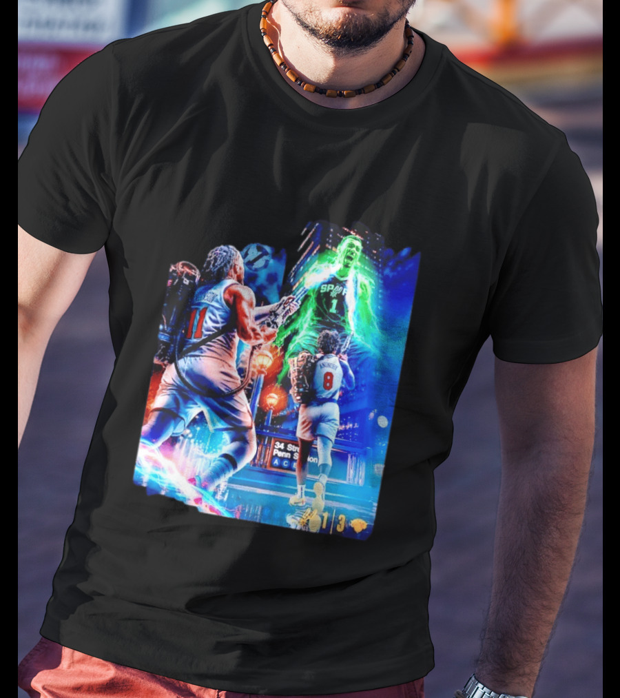 OG Anunoby 33 PTS 4 REB 7 3PM Knicks Comeback Vs Spurs At 34 Street Penn Station T-Shirt