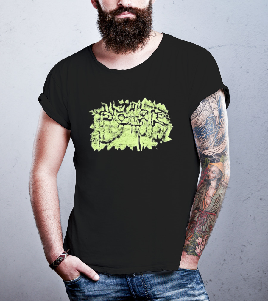 Polar Skate Co Wrinkle Lime Green Distressed T-Shirt