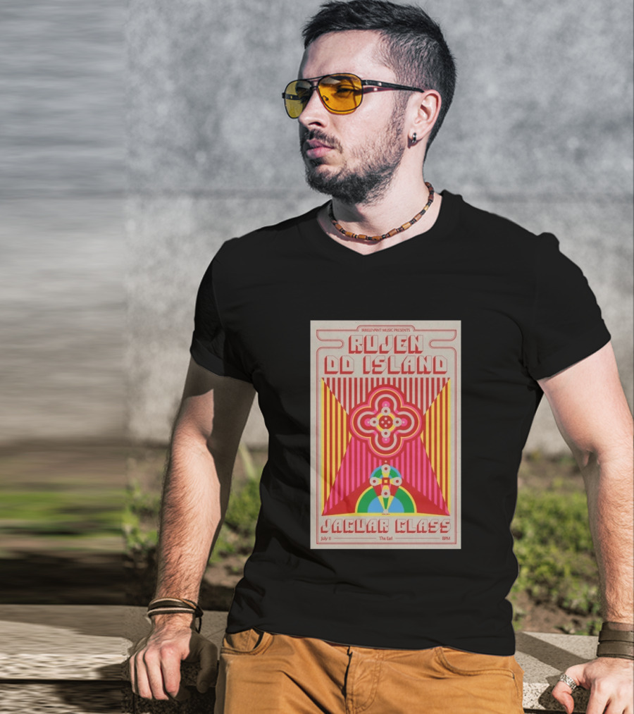 Irrelevant Music Presents Rujen DD Island Jaguar Glass July 11 The Earl 8PM T-Shirt