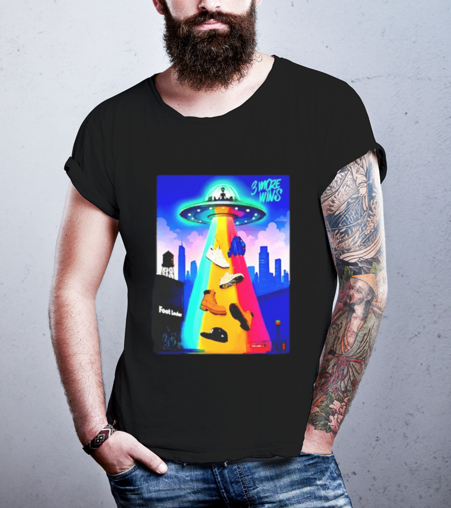 San Antonio Spurs Victor Wembanyama 3 More Wins UFO Abduction Foot Locker T-Shirt