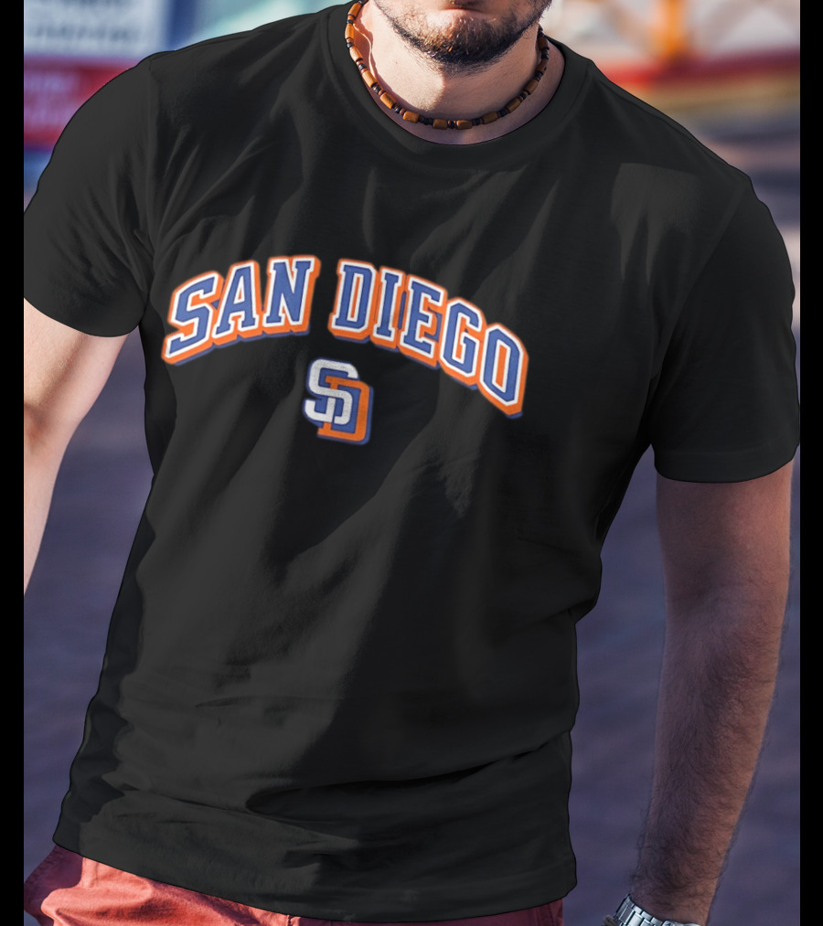 San Diego Padres SD Blue Orange MLB Team T-Shirt