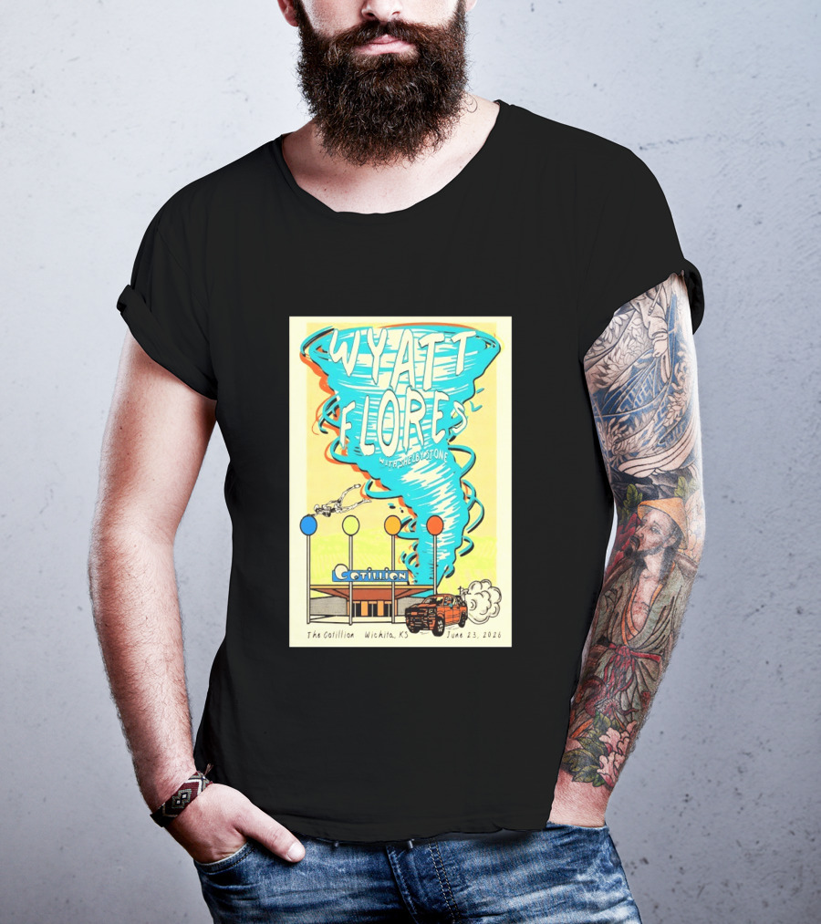 Wyatt Flores With Shelby Stone Tornado Concert June 23 2026 The Cotillion Wichita KS T-Shirt