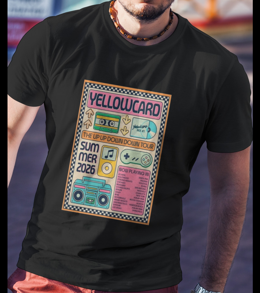 Yellowcard The Up Up Down Down Tour Summer 2026 New York June 11 Event T-Shirt