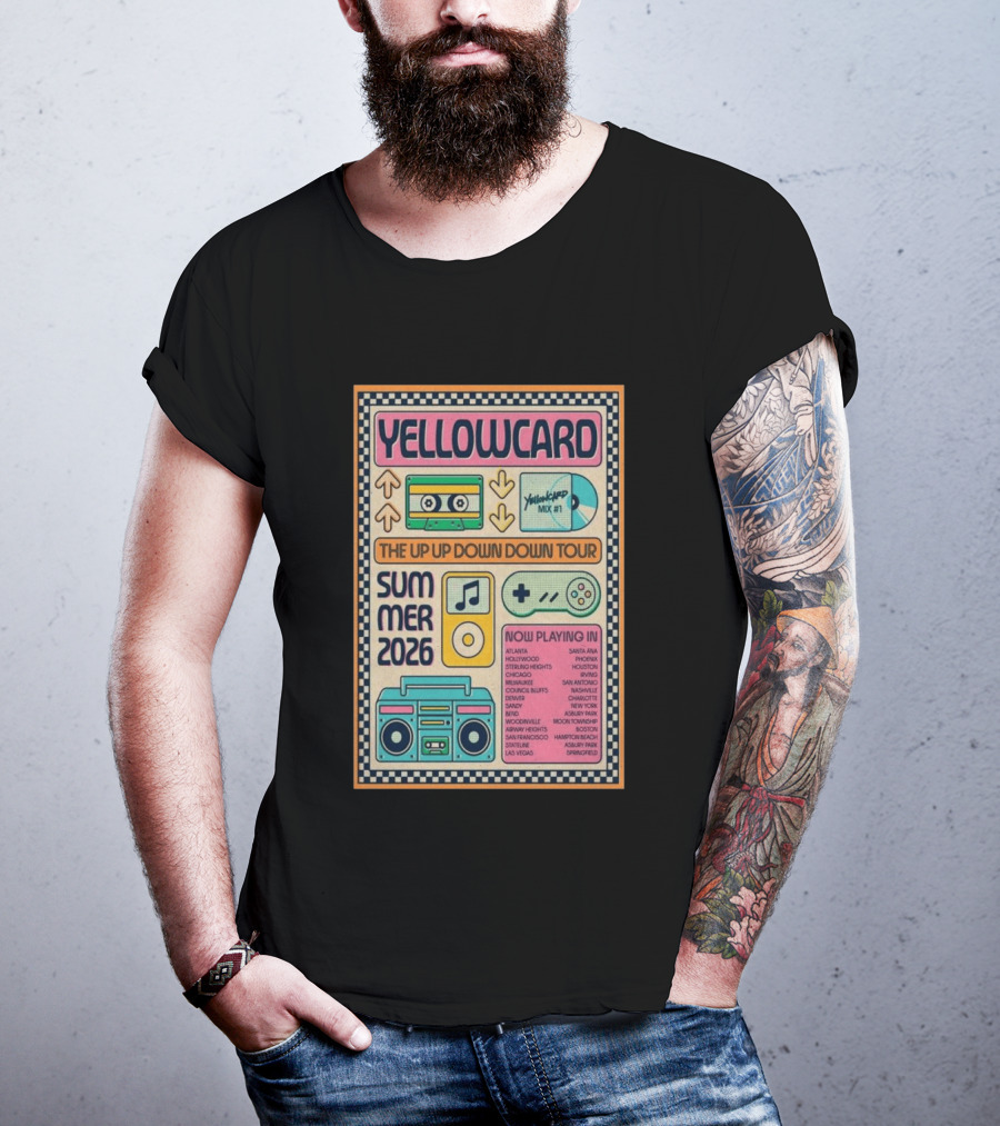Yellowcard The Up Up Down Down Tour Summer 2026 New York June 11 Event T-Shirt
