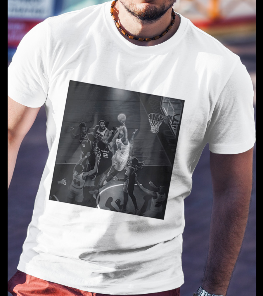 Jalen Brunson Karl Anthony Towns New York Knicks Vs San Antonio Spurs NBA Basketball Action T-Shirt