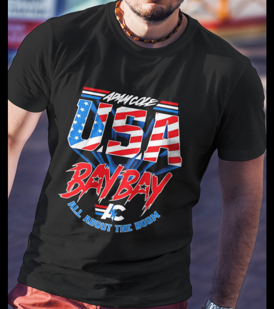 Advance USA Bay Bay All About The Boom Red White Blue Star T-Shirt