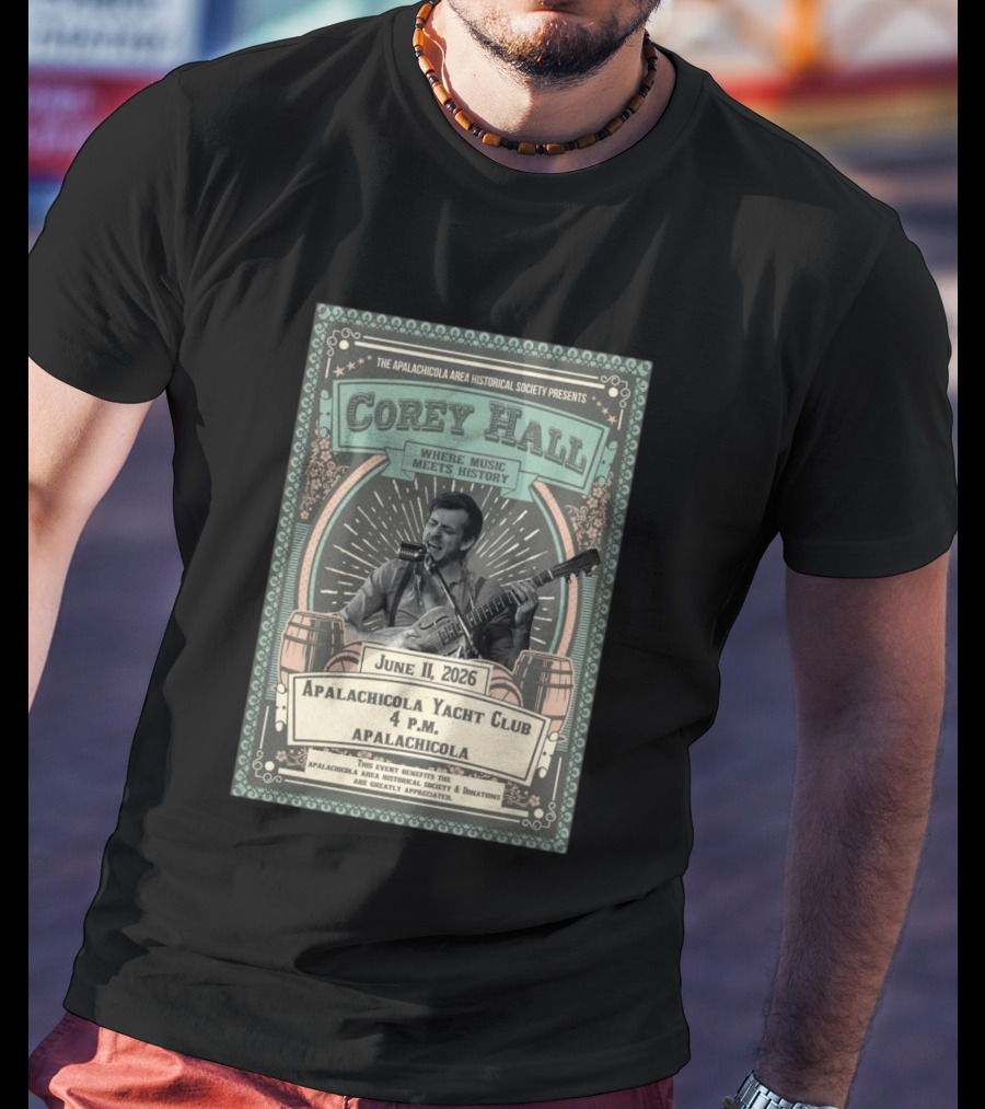Corey Hall Apalachicola June 11 2026 T-Shirt