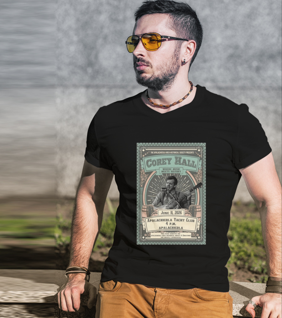 Corey Hall Apalachicola June 11 2026 T-Shirt