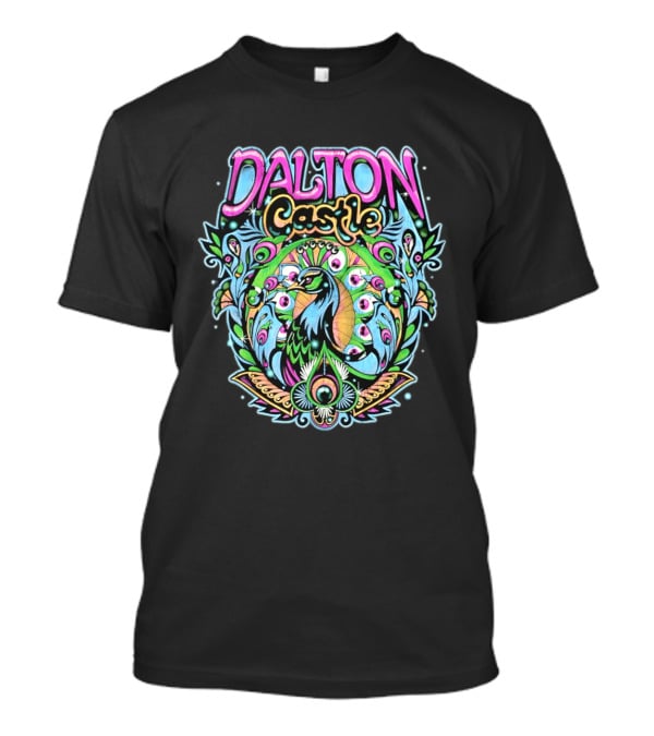Dalton Castle Vibrant Peacock Plumage T-Shirt