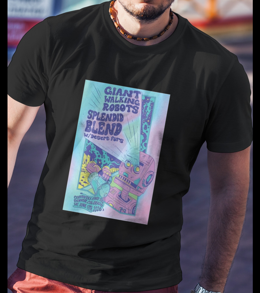 Giant Walking Robots Splendid Blend Desert Furs Cervantes Other Side Denver June 13 2026 T-Shirt