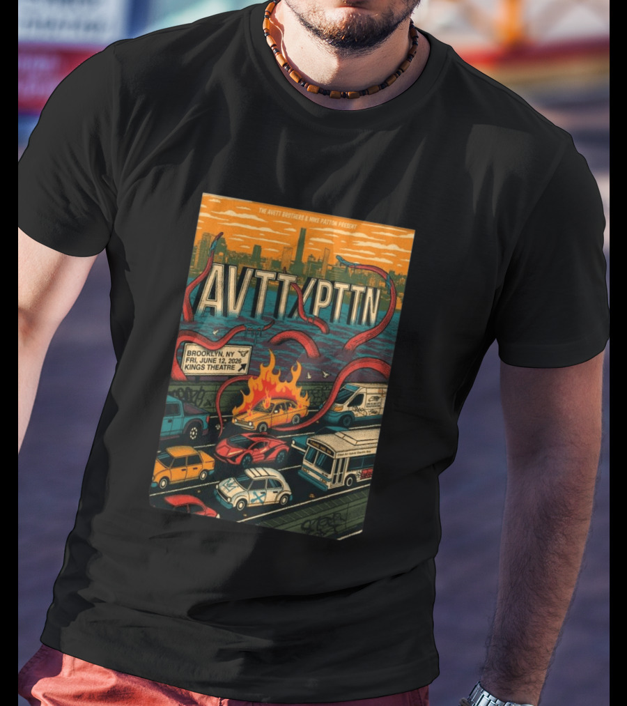 The Avett Brothers Mike Patton Brooklyn NY June 12 2026 Kings Theatre T-Shirt