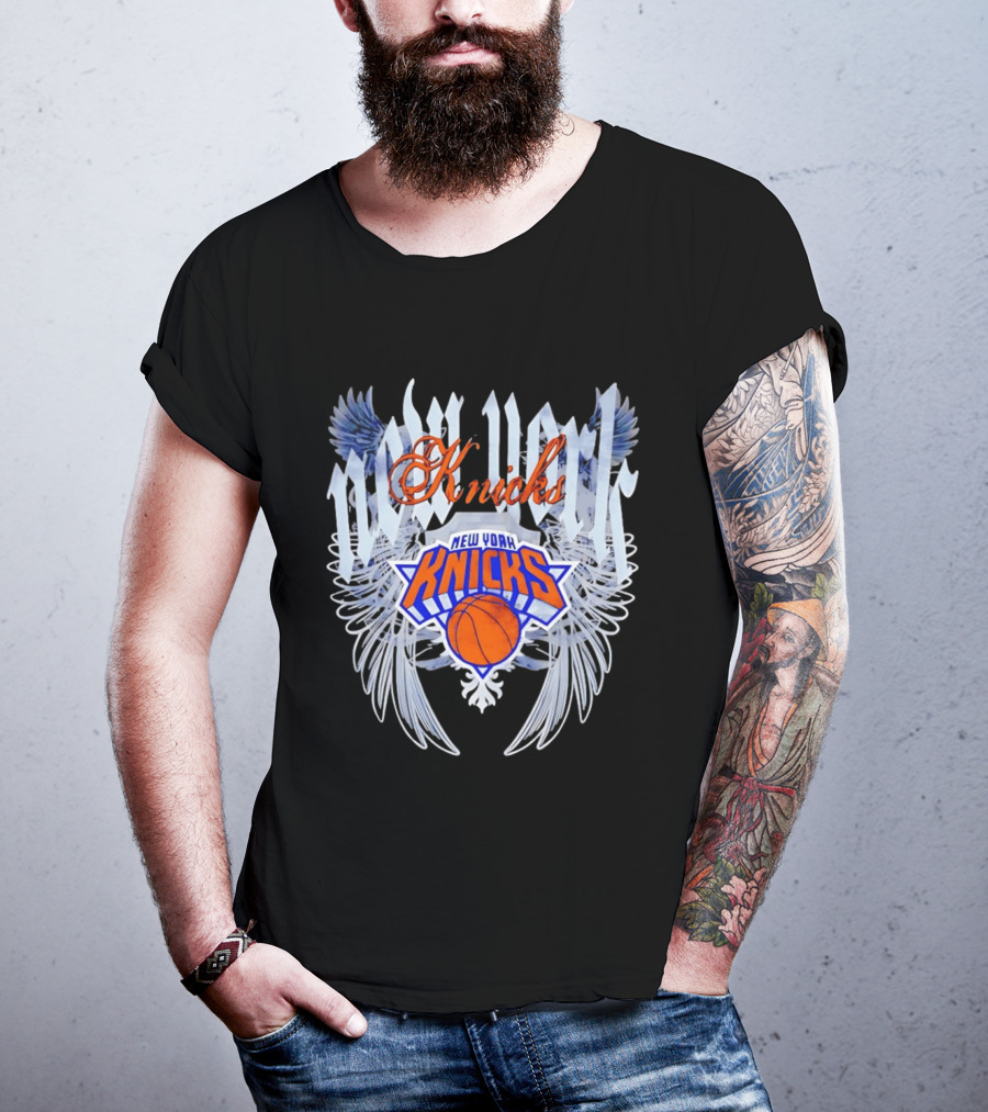 New York Knicks Wings Shield Basketball T-Shirt