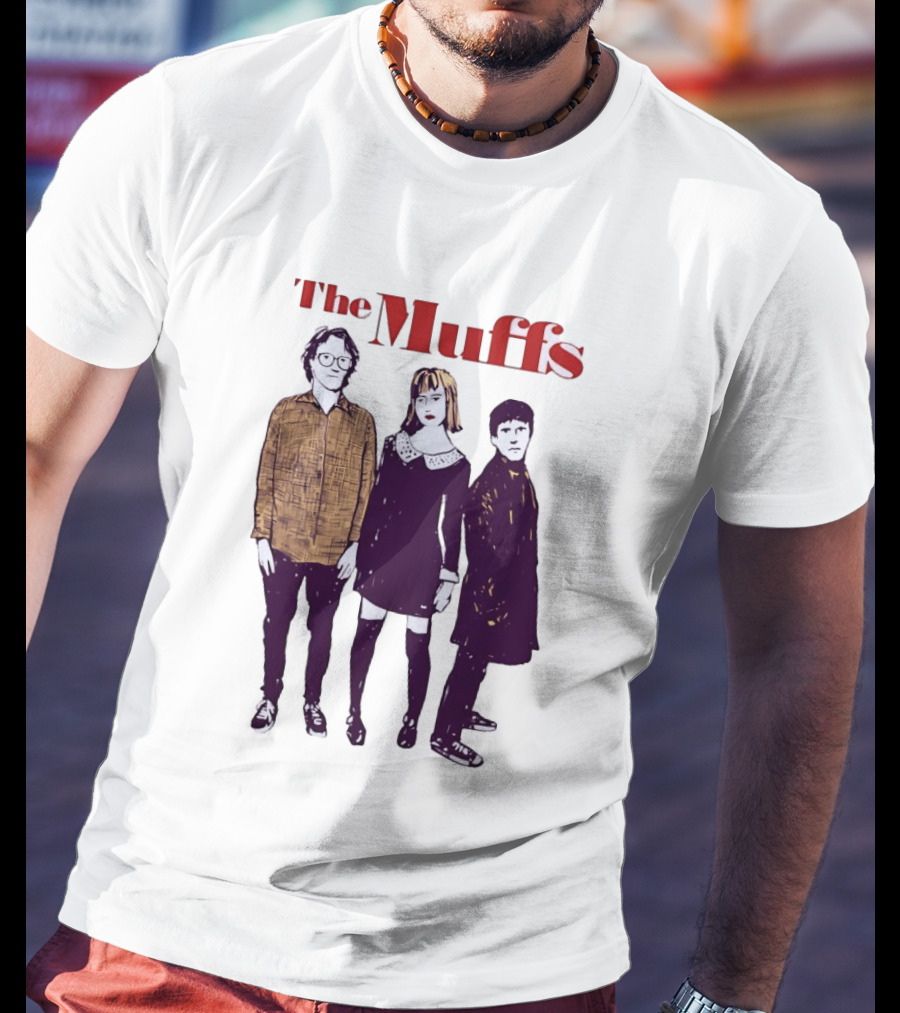 The Muffs Indie Rock Trio Illustrated Concert T-Shirt