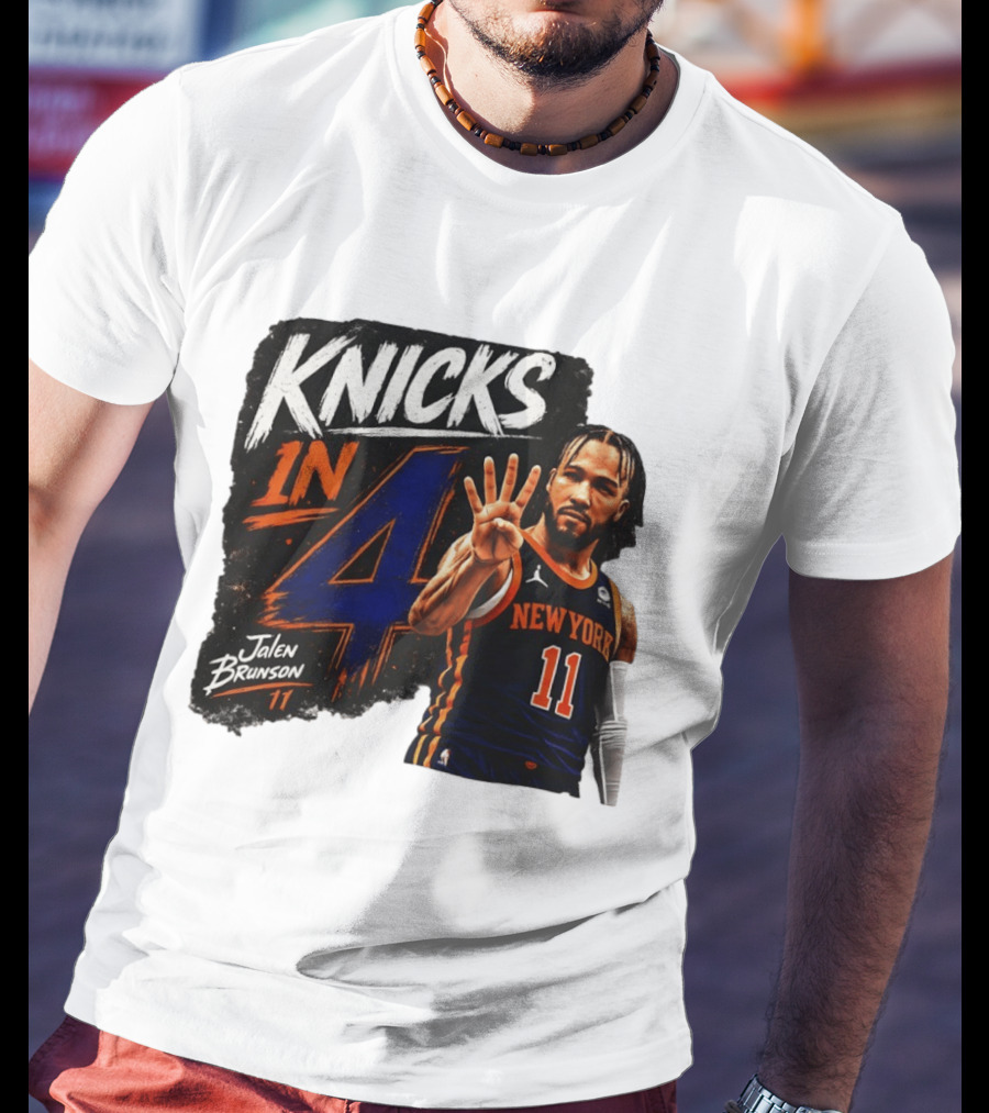 Knicks In 4 Jalen Brunson 11 New York T-Shirt