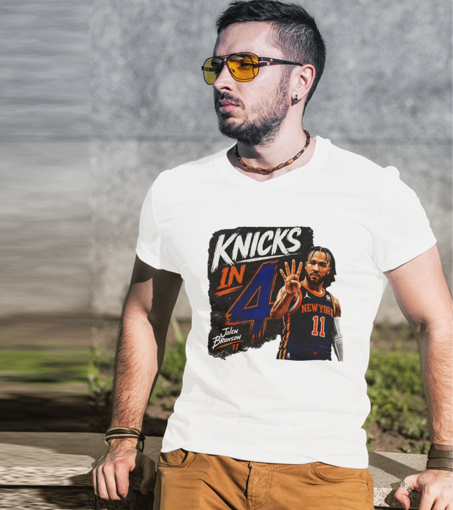 Knicks In 4 Jalen Brunson 11 New York T-Shirt