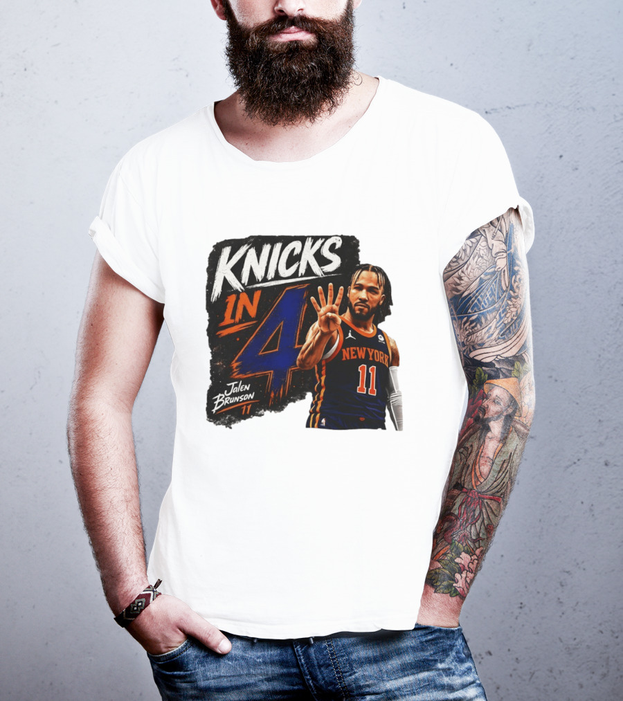 Knicks In 4 Jalen Brunson 11 New York T-Shirt