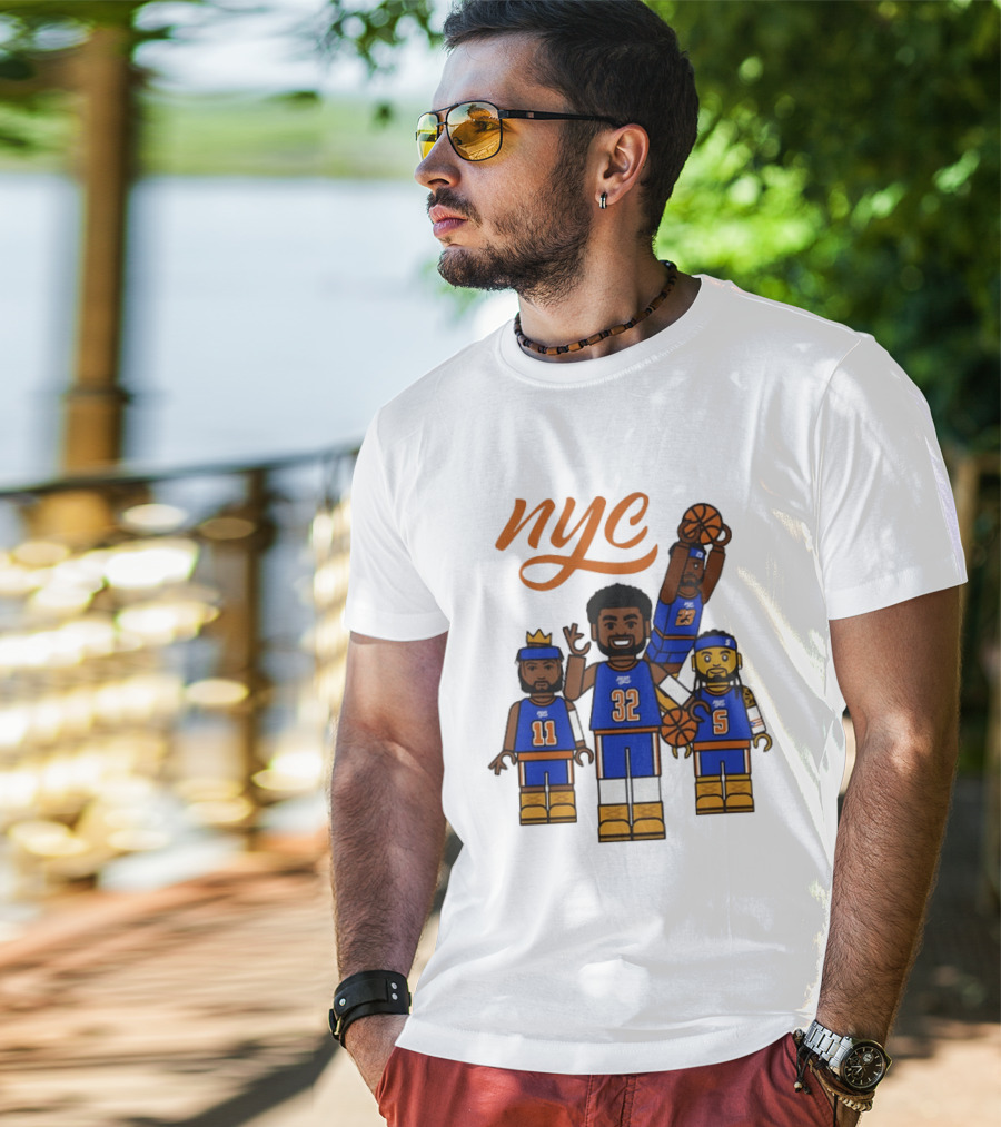 LEGO NYC Basketball Karl Anthony Towns Jalen Brunson Mitchell Robinson New York Knicks NBA 2026 T-Shirt