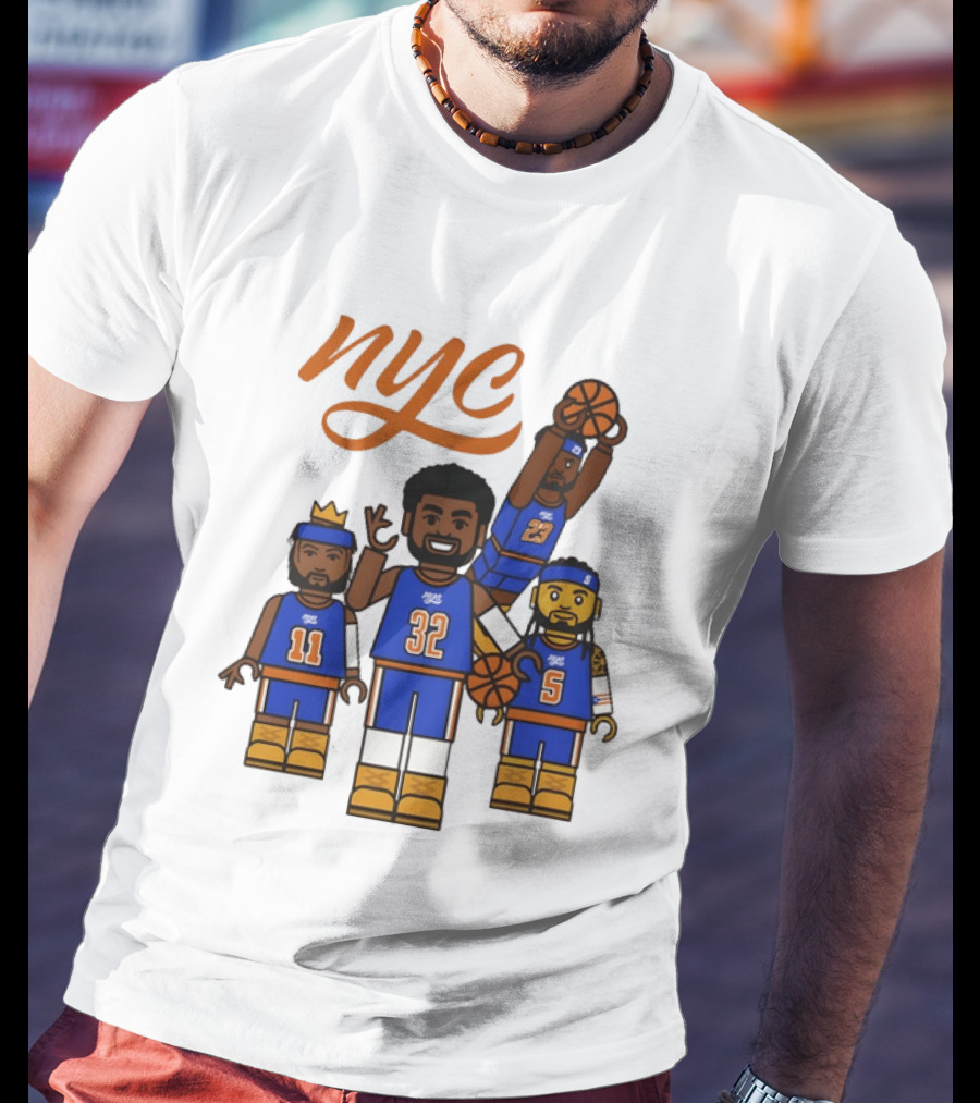 LEGO NYC Basketball Karl Anthony Towns Jalen Brunson Mitchell Robinson New York Knicks NBA 2026 T-Shirt