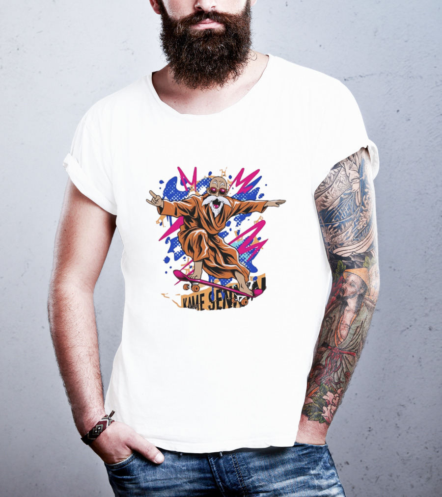 Master Roshi Kame Sennin Dragon Ball Skateboard Pop T-Shirt