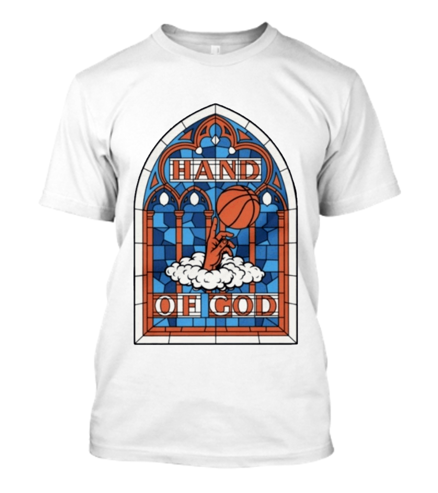 OG Anunoby Knicks Hand Of God Basketball Stained Glass Hero T-Shirt