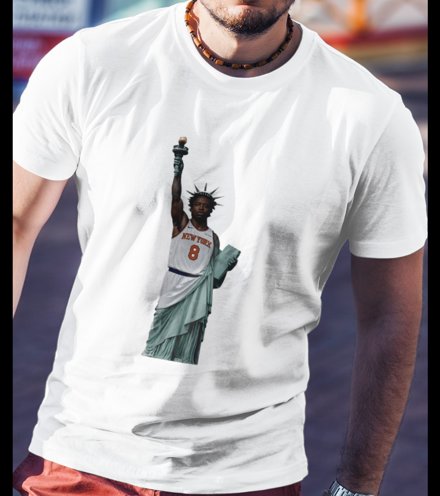 OG Anunoby Statue Of Liberty New York Knicks Basketball 2026 T-Shirt