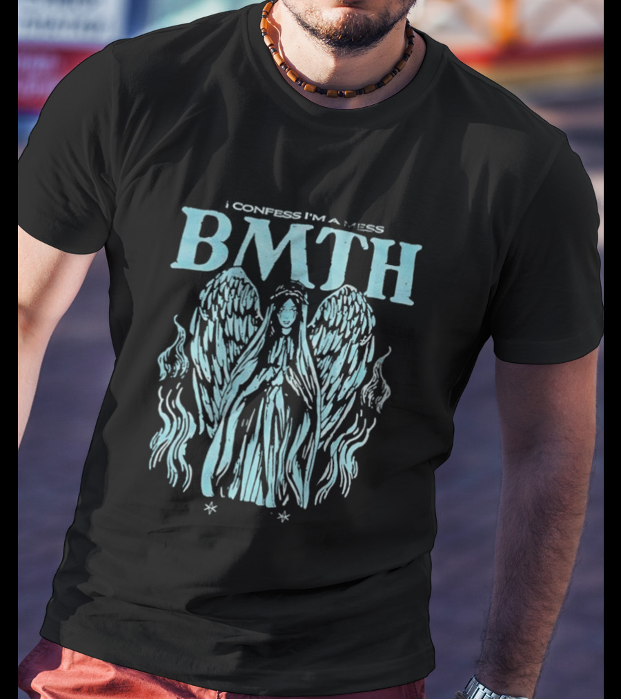 BMTH I Confess I'm A Mess Angel Wings Alternative Metal Band T-Shirt