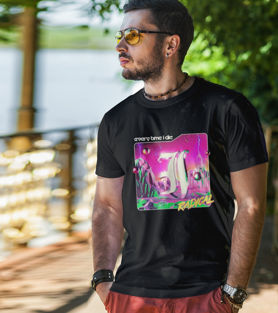 Epitaph Records Every Time I Die Radical Neon 3D Mountains T-Shirt