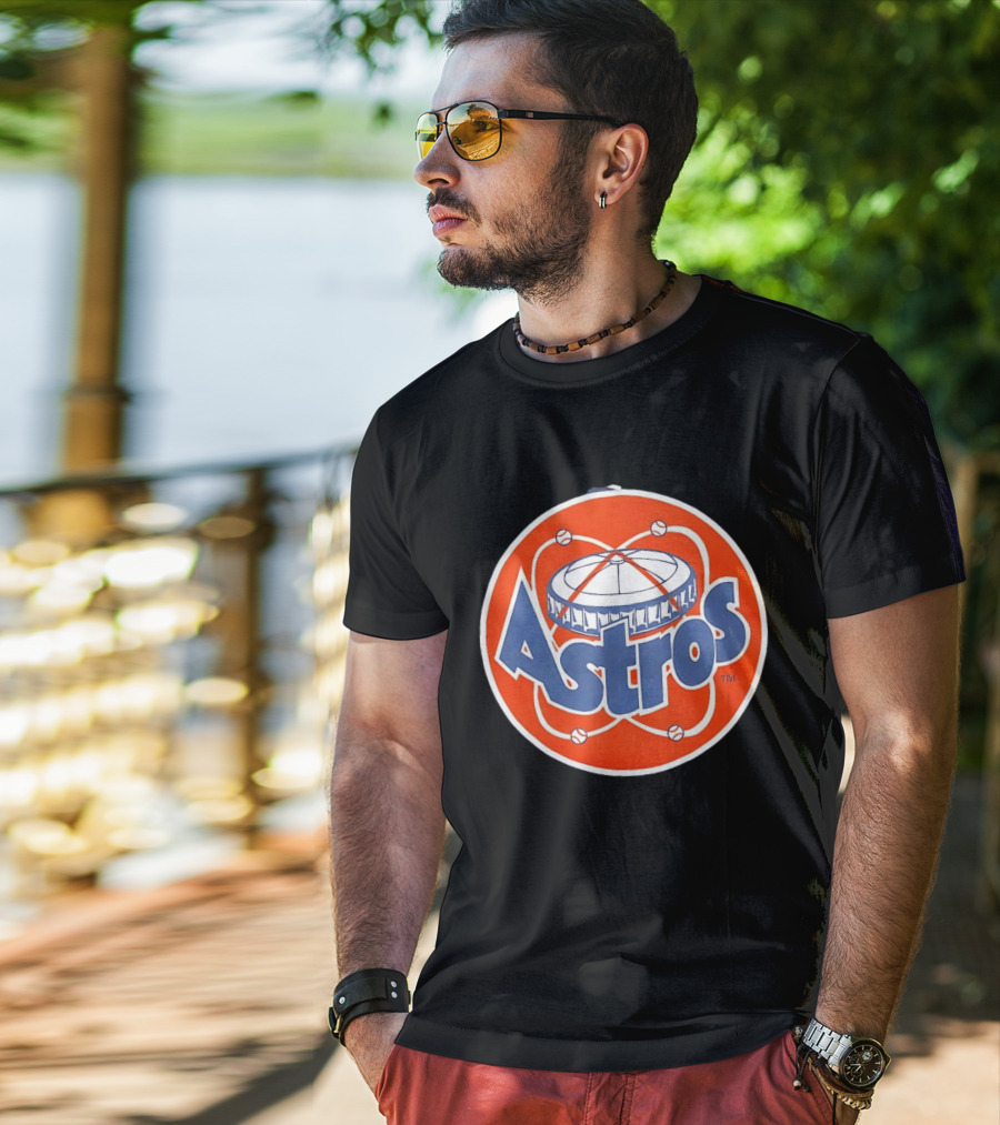 Houston Astros Vintage Astrodome Baseball T-Shirt