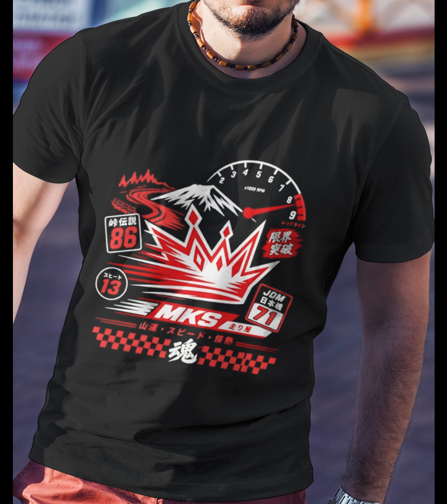 MKS 86 71 Touge Legend Japanese Spirit Racing Speed Mountain Passion T-Shirt