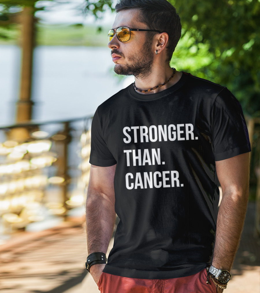 Stronger Than Cancer Inspirational Awareness T-Shirt