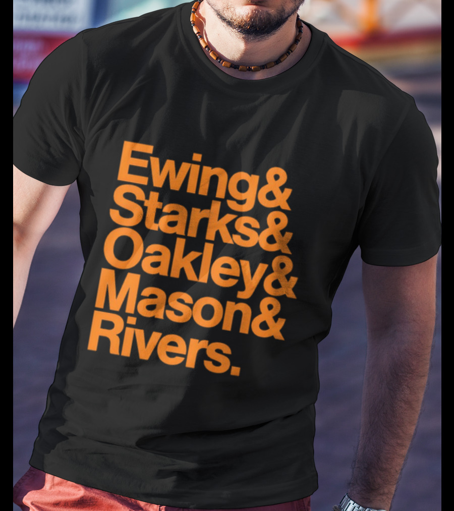 Ewing Starks Oakley Mason Rivers New York Knicks 1993 T-Shirt