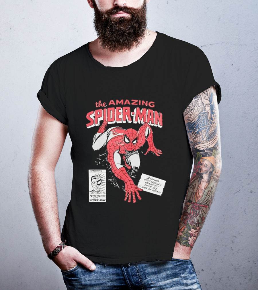 The Amazing Spider Man Peter Parker Dynamic Pose Iconic Comic T-Shirt