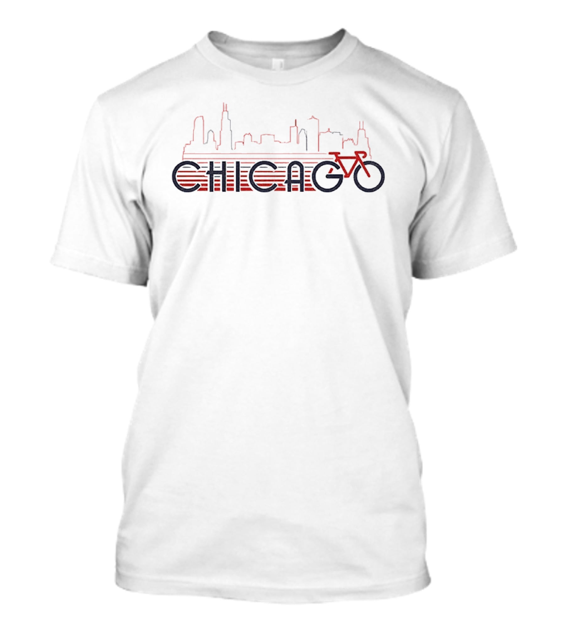 Chicago Skyline Bike T-Shirt