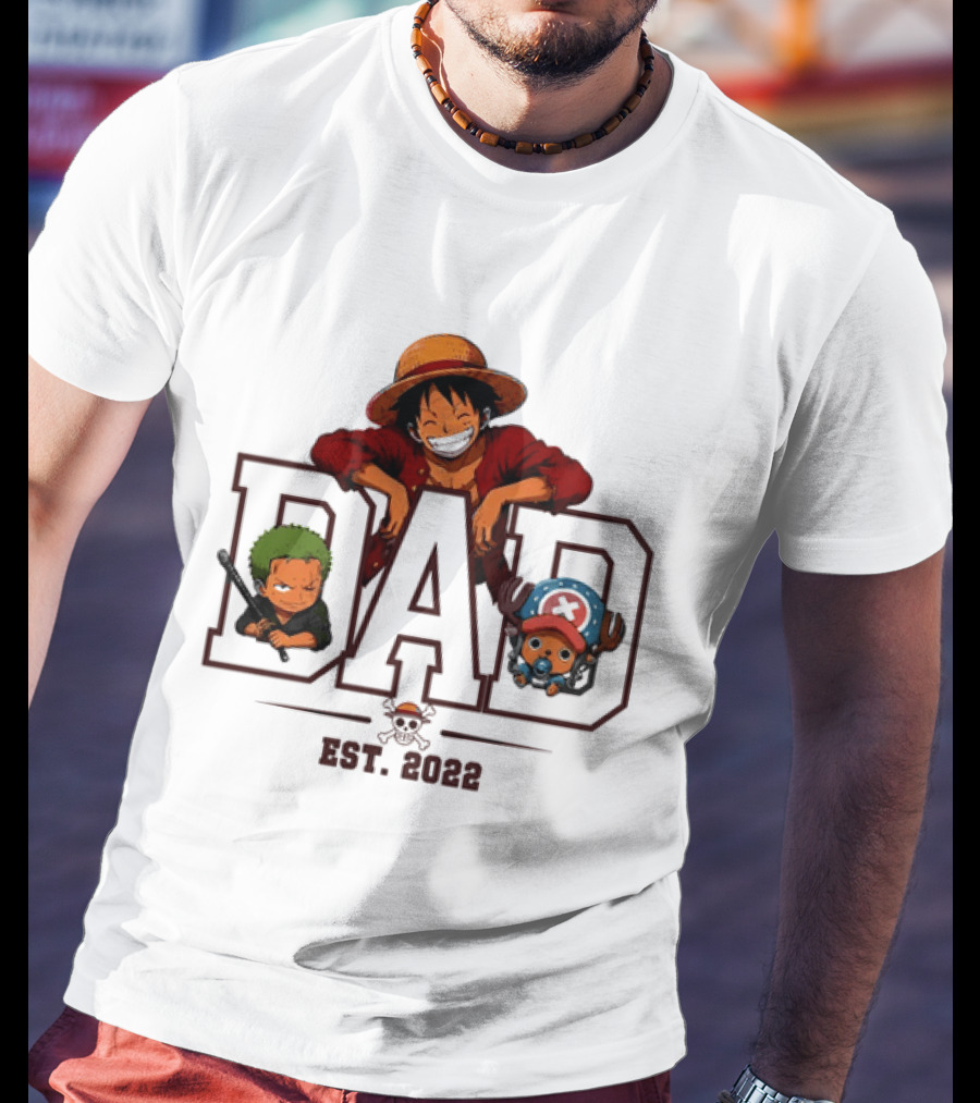 One Piece Luffy Dad Personalized Gift Father's Day 2023 T-Shirt