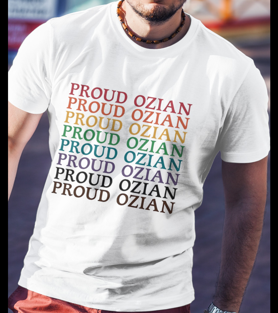 Rainbow Multicolor Repeated Proud Ozian LGBTQ Wizard Of Oz T-Shirt