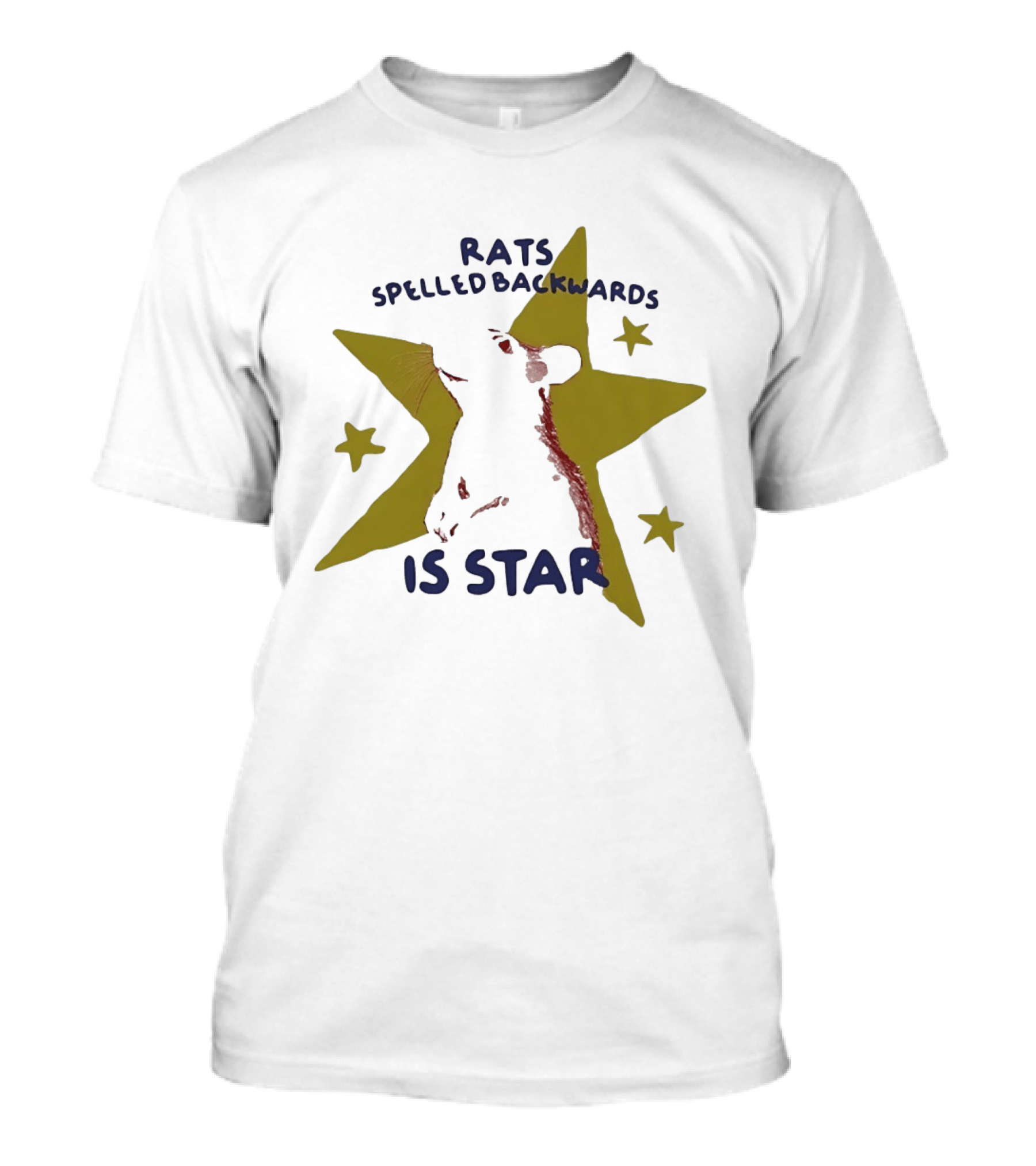 Rats Spelled Backwards Is Star Rodent Star Wordplay Pun Nature T-Shirt