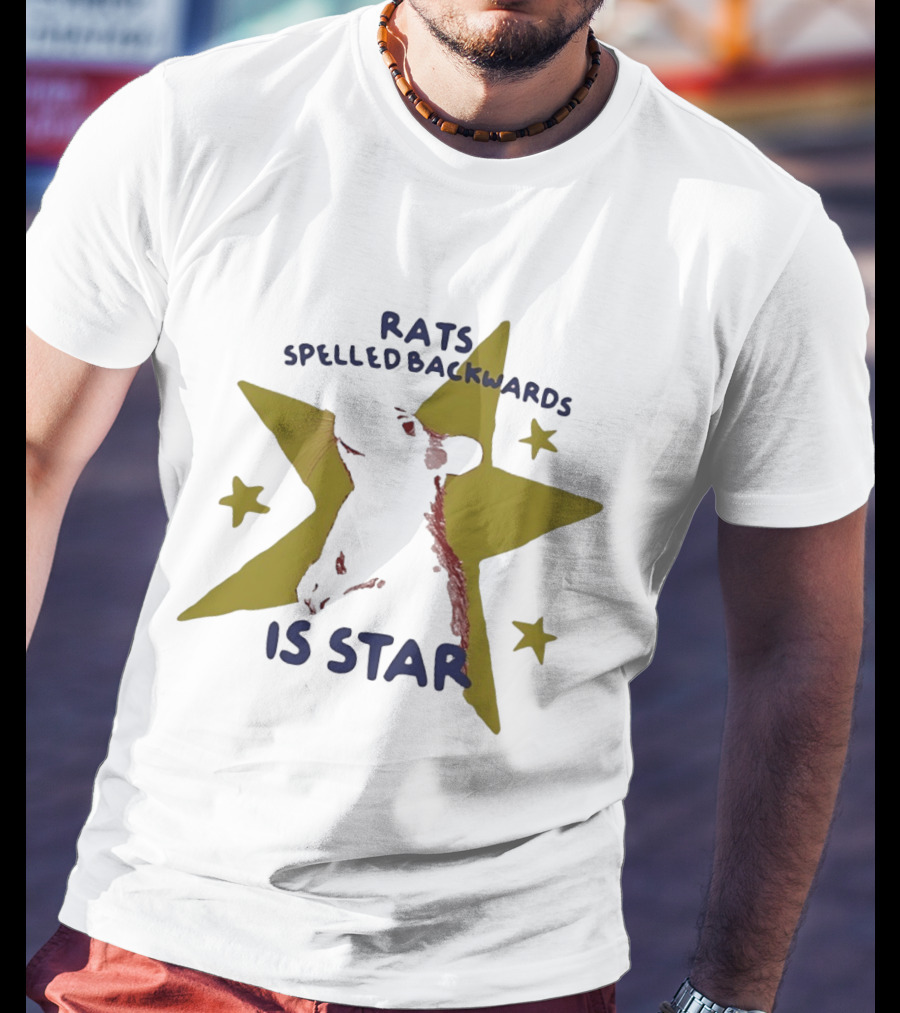 Rats Spelled Backwards Is Star Rodent Star Wordplay Pun Nature T-Shirt