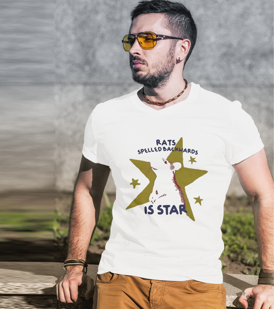 Rats Spelled Backwards Is Star Rodent Star Wordplay Pun Nature T-Shirt