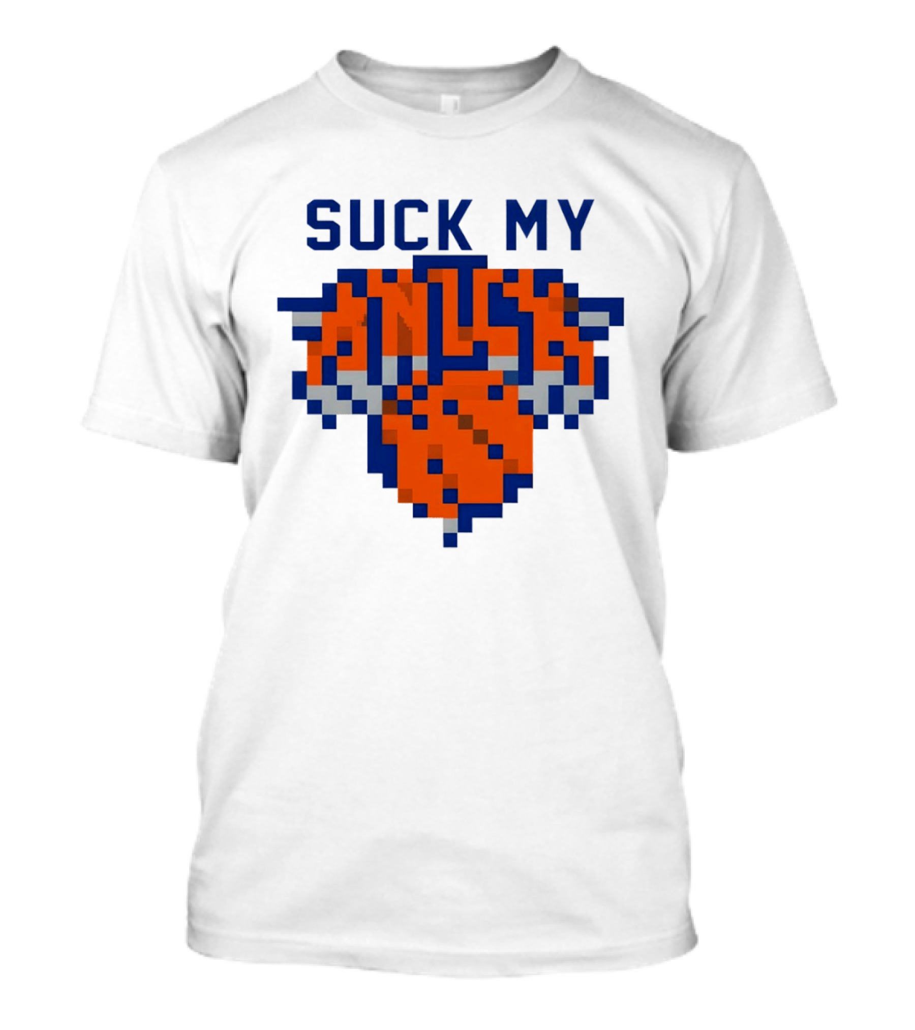Suck My Knick Pixel Knicks Basketball T-Shirt