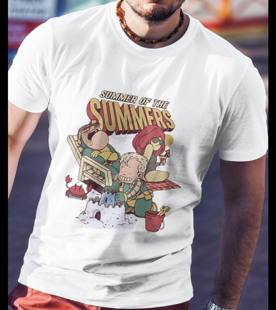 Summer Of The Summers Beach Day Sand Castles And Fun Cartoon T-Shirt
